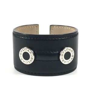 BVLGARI Silver Leather Bracelet